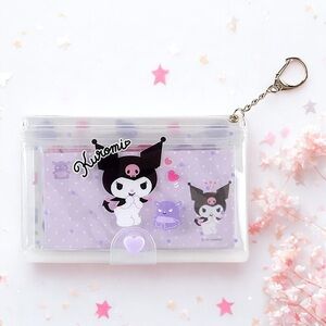 Sanrio Kuromi Card Case Pass Holder w/ Stickers & Memo